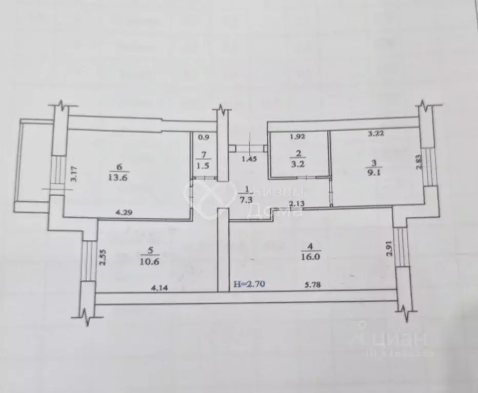 3-к кв. Волгоградская область, Волгоград ул. 70-летия Победы, 20 (61.3 ... - Фото 2
