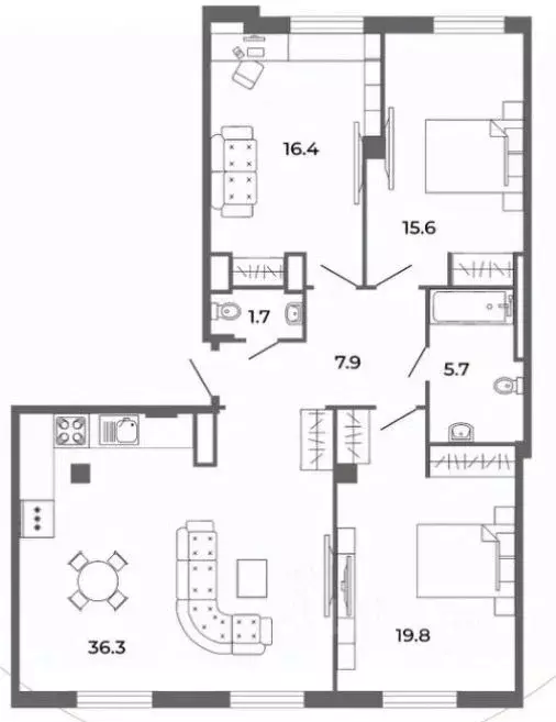 Офис в Санкт-Петербург Подъездной пер., 12 (103 м) - Фото 1