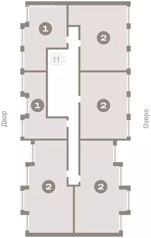 3-комнатная квартира: Тюмень, жилой комплекс Дом у Озера (78.08 м) - Фото 1