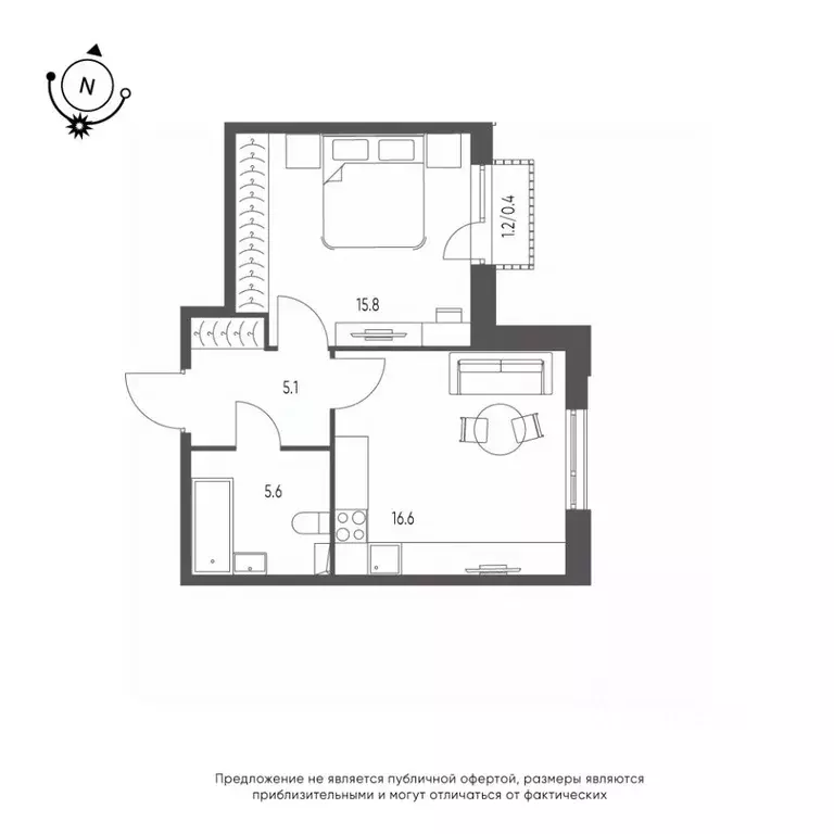 1-к кв. Омская область, Омск Зеленая река мкр, 14 (43.5 м) - Фото 0