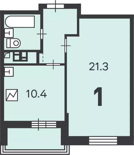 Продаётся 1-к квартира, 40 м - Фото 1