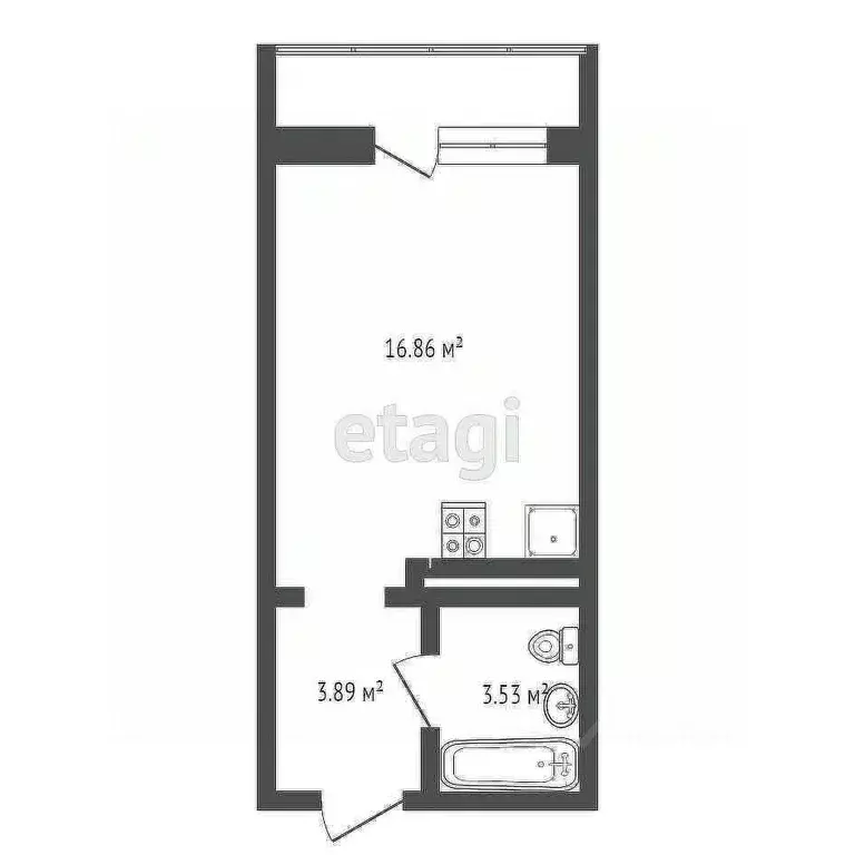 Студия Калининградская область, Калининград ул. Олега Кошевого, 30 ... - Фото 2