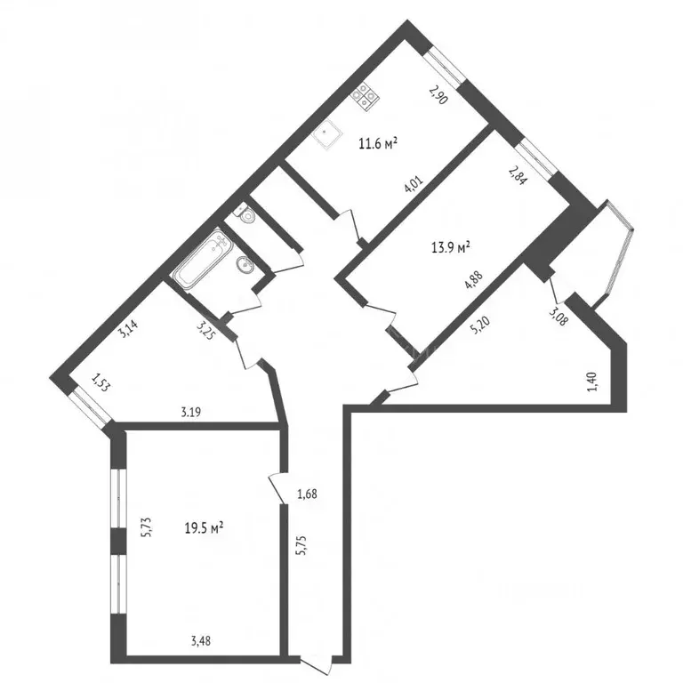 4-к кв. Тюменская область, Тюмень ул. Муравленко, 9 (92.4 м) - Фото 2