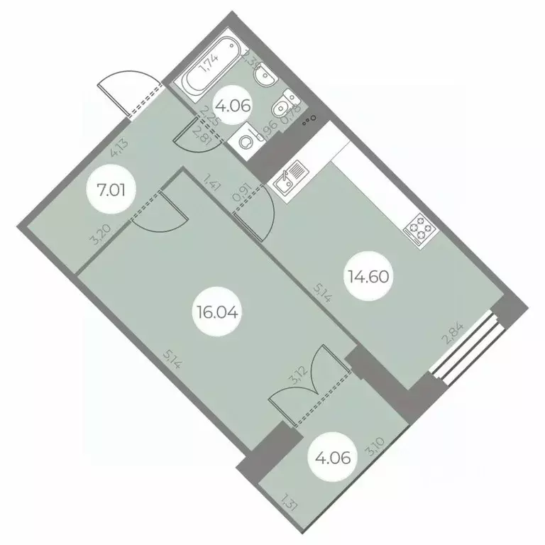 1-к кв. Санкт-Петербург ул. Маршала Захарова, 8 (43.74 м) - Фото 0
