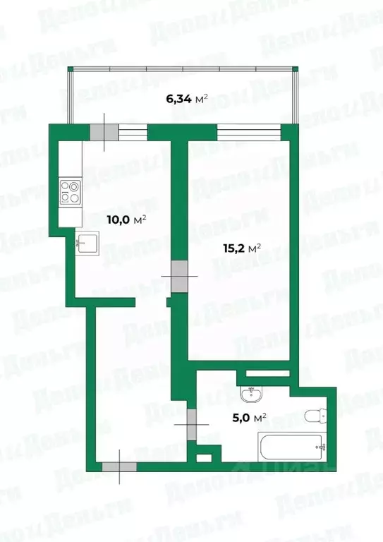 1-к кв. Кировская область, Киров ул. Калинина, 40 (39.67 м) - Фото 0