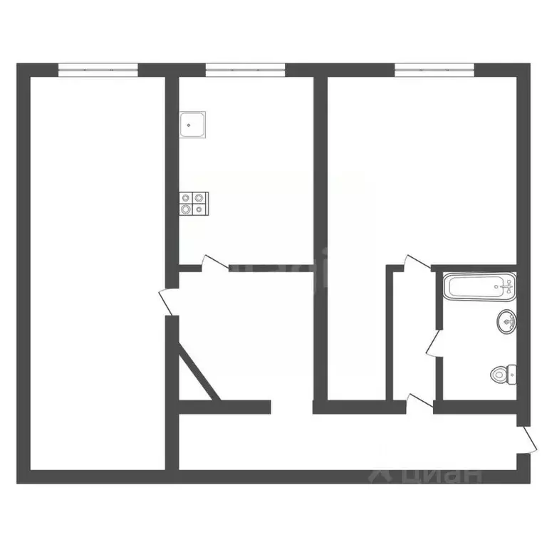 2-к кв. Тульская область, Богородицк ул. Коммунаров, 49 (57.9 м) - Фото 2