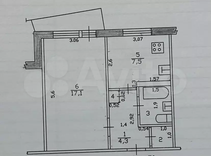 1-к. квартира, 34,5 м, 9/9 эт. - Фото 0