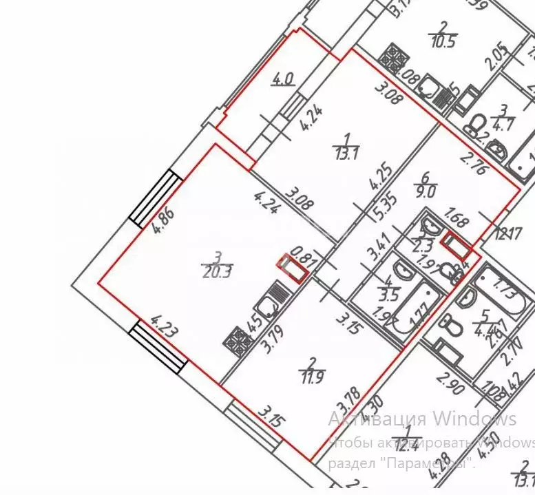 2-к кв. Санкт-Петербург просп. Авиаконструкторов, 54 (60.1 м) - Фото 2