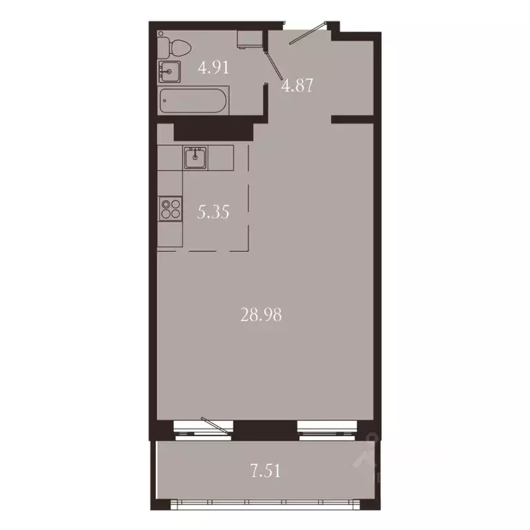 1-к кв. Иркутская область, Иркутск Советская ул., 115/1Б (51.62 м) - Фото 1