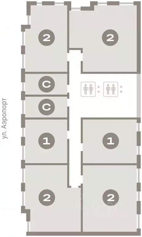 2-к кв. Новосибирская область, Новосибирск ул. Аэропорт, 88 (79.06 м) - Фото 1