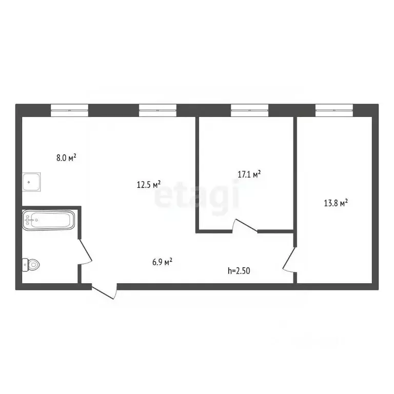 3-к кв. Красноярский край, Красноярск Свердловская ул., 13 (64.0 м) - Фото 1