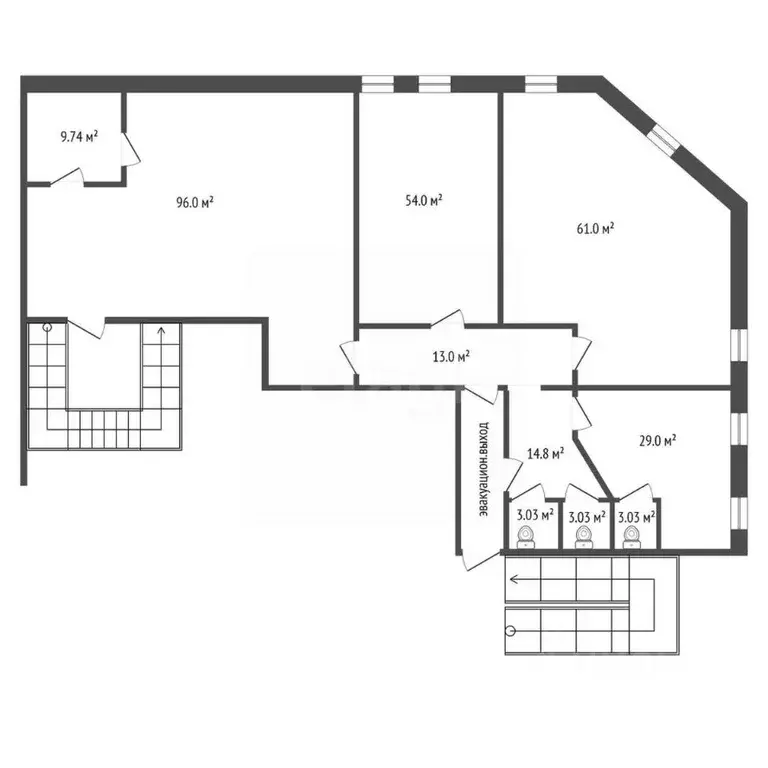 Офис в Тюменская область, Тюмень ул. Николая Зелинского, 1 (280 м) - Фото 1