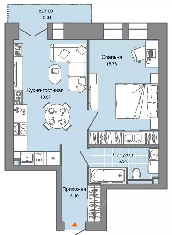 2-к кв. Кировская область, Киров ул. 4-й Пятилетки, 86 (46.0 м) - Фото 0