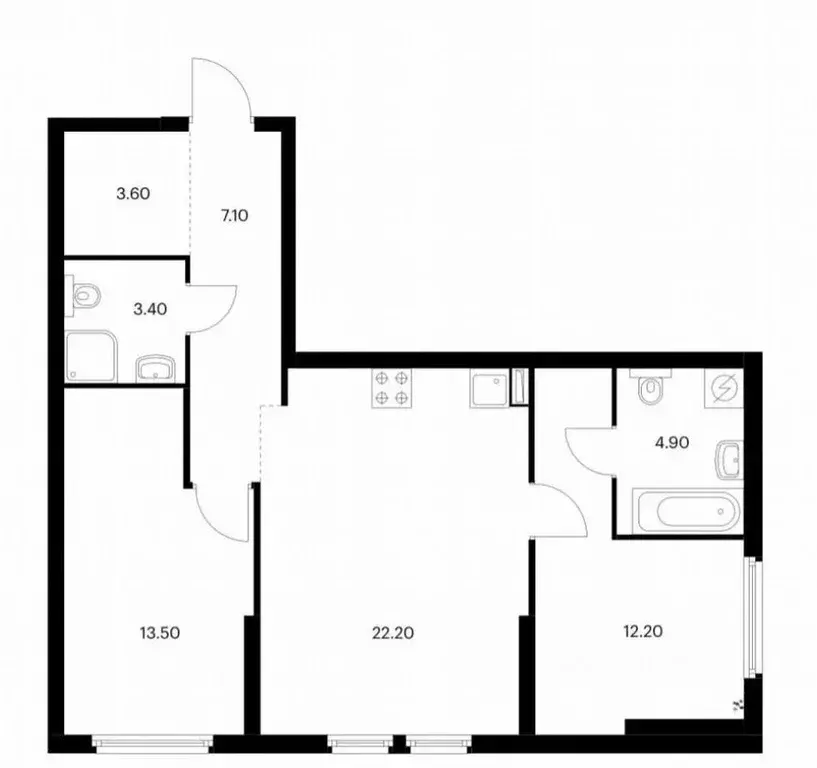 2-к кв. Москва Кронштадтский бул., 9к6 (69.0 м) - Фото 2