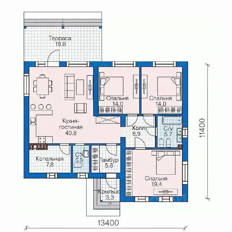 Дом в Краснодарский край, Краснодар Старокорсунская ст-ца,  (120 м) - Фото 2