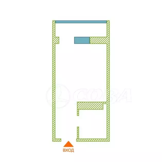 Квартира-студия: Тюмень, улица Тимофея Чаркова, 28 (20.7 м) - Фото 2