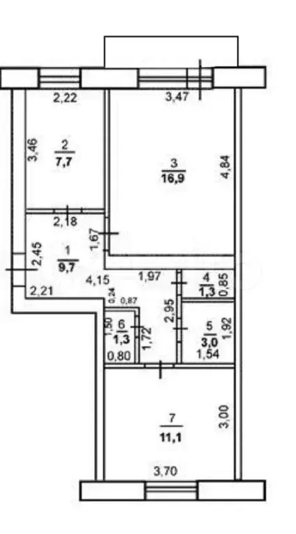 2-к. квартира, 51 м, 5/5 эт. - Фото 0