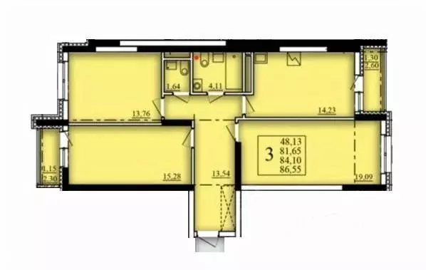3-к кв. Башкортостан, Уфа Затон-Восточный жилрайон, Паруса жилой ... - Фото 1