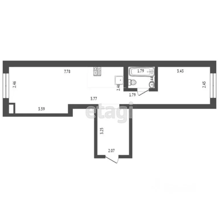 1-к кв. Тюменская область, Ишим ул. Луначарского (41.0 м) - Фото 0