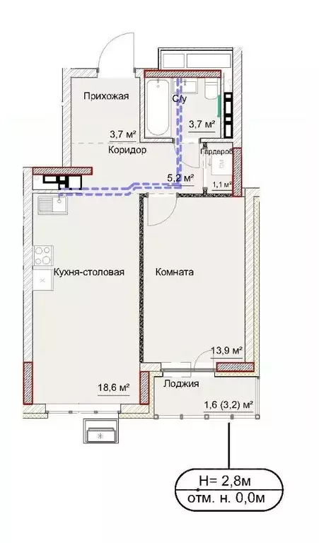 2-к кв. Удмуртия, Ижевск ул. Карла Либкнехта, 46 (47.8 м) - Фото 1