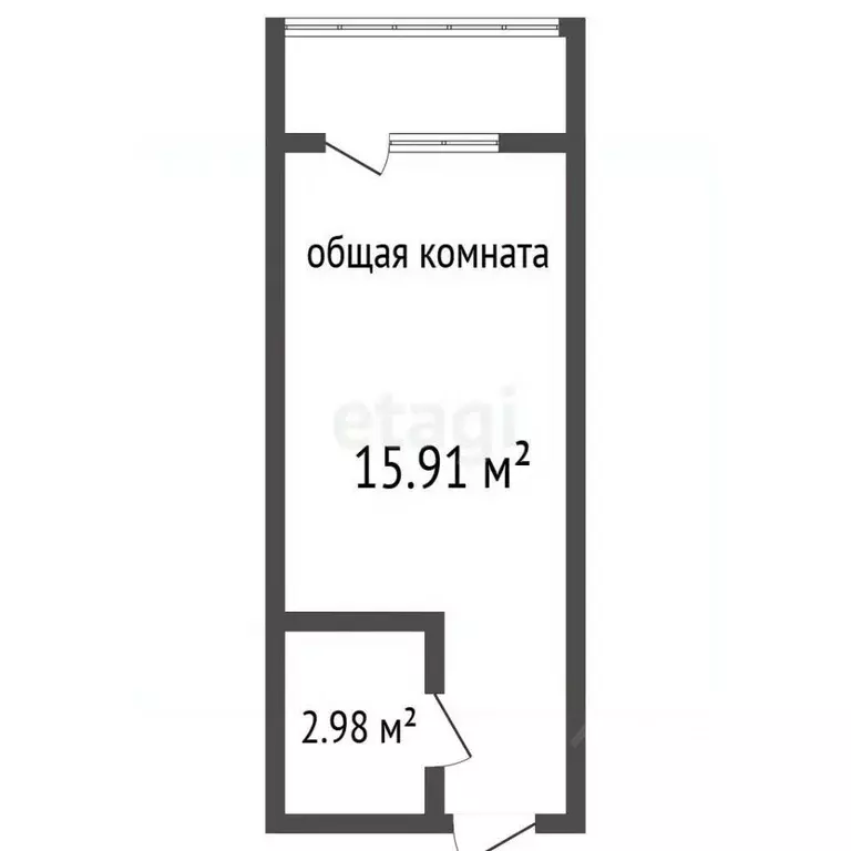 Студия Воронежская область, Воронеж Ростовская ул., 100БкА (19.3 м) - Фото 2