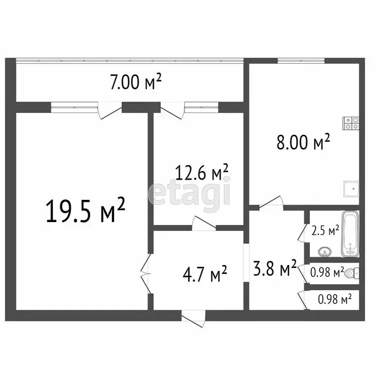 2-комнатная квартира: Ульяновск, улица Варейкиса, 6 (53.3 м) - Фото 0