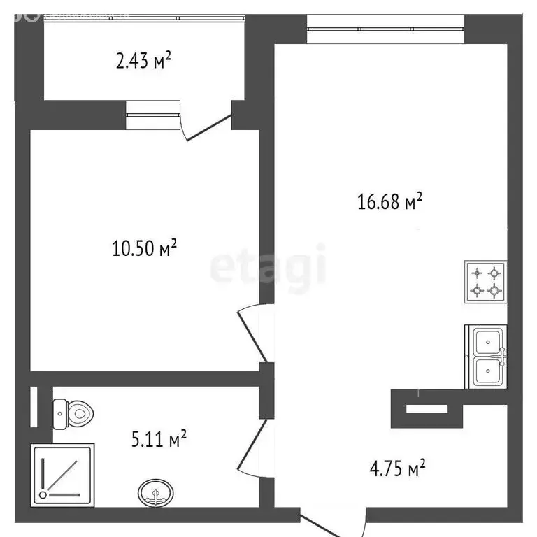 1-комнатная квартира: Тюмень, улица Анатолия Клиндюка, 4к2 (36.6 м) - Фото 0