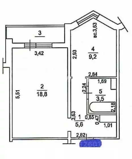 1-к кв. Москва Волгоградский просп., 105к2 (40.0 м) - Фото 1