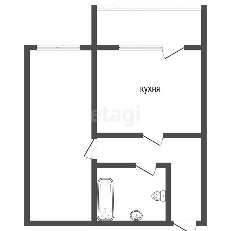1-комнатная квартира: Воронеж, улица Корольковой, 10к1 (31.2 м) - Фото 1