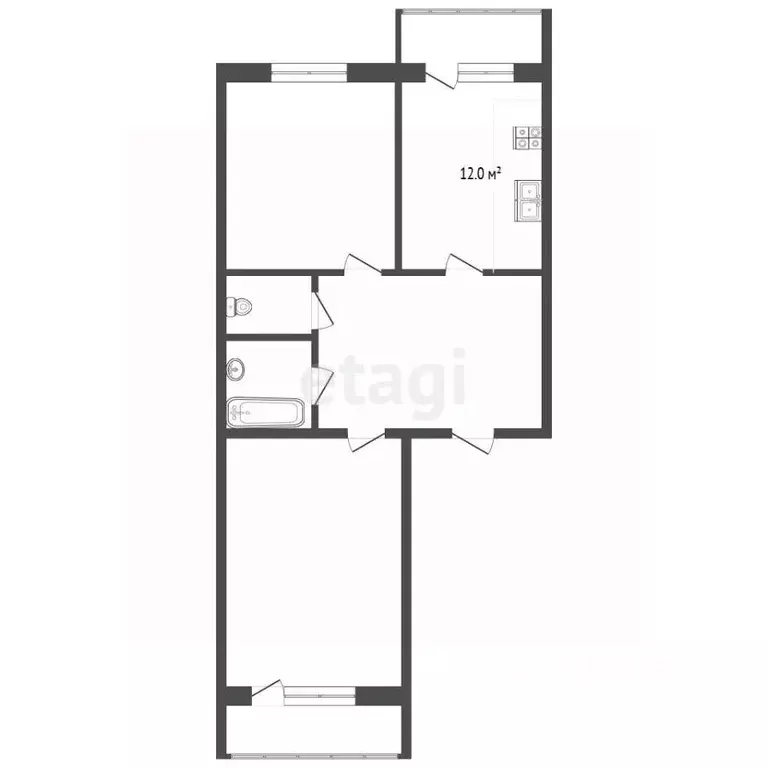 2-к кв. Самарская область, Самара Южное ш., 9 (60.0 м) - Фото 2