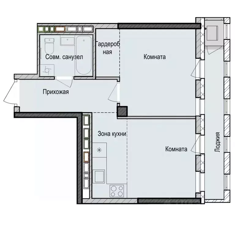 2-к кв. Татарстан, Казань Седьмое Небо жилрайон, Унай жилой комплекс ... - Фото 0