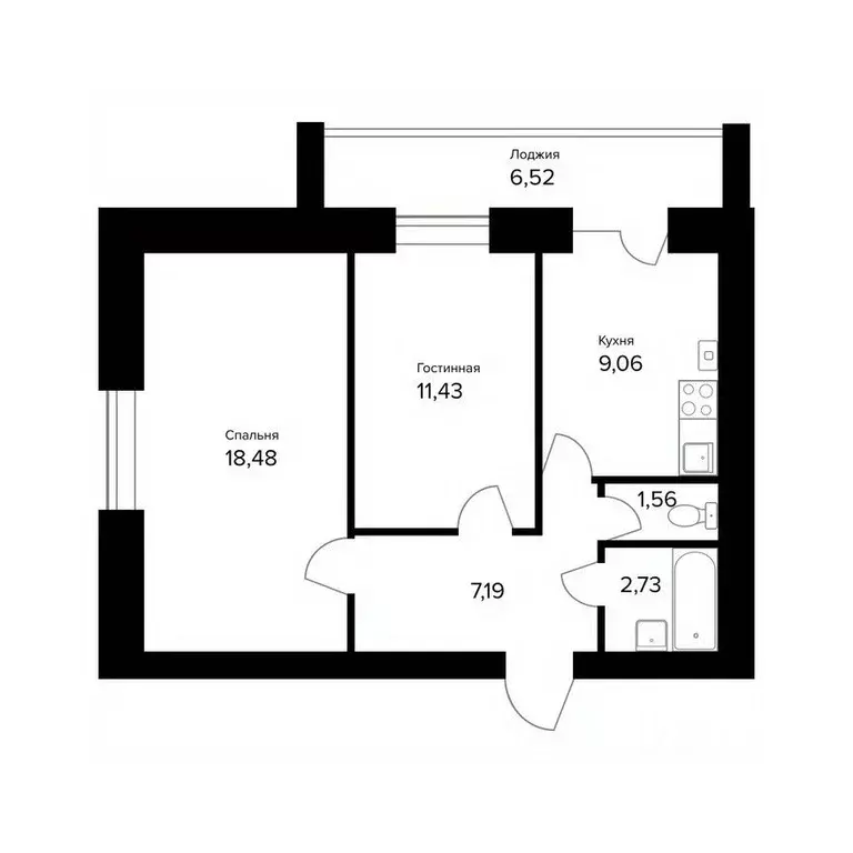 2-к кв. Ярославская область, Ярославль пос. Норское, Норские ... - Фото 1