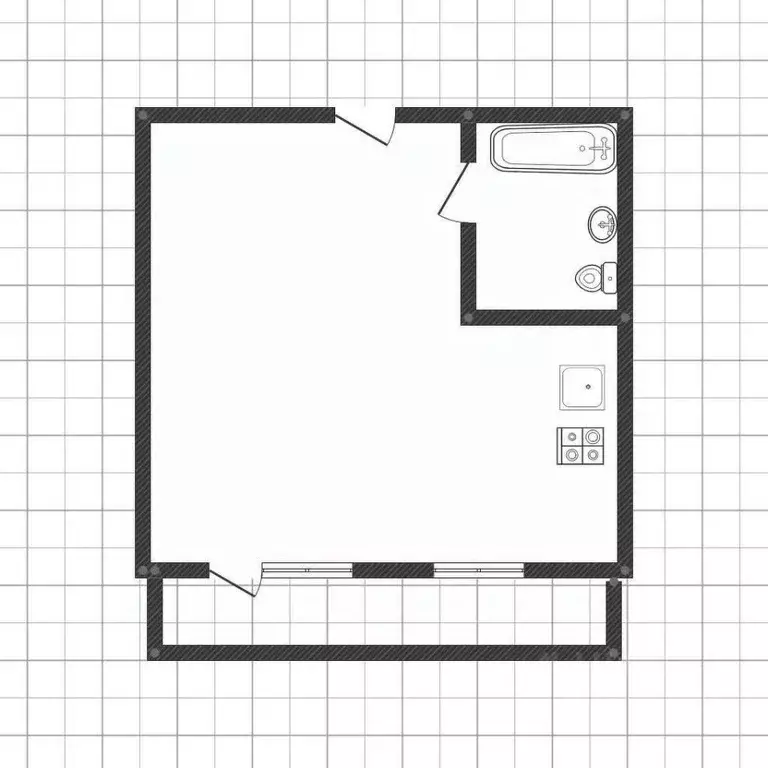 Студия Иркутская область, Ангарск 32-й мкр, 24 (37.2 м) - Фото 2