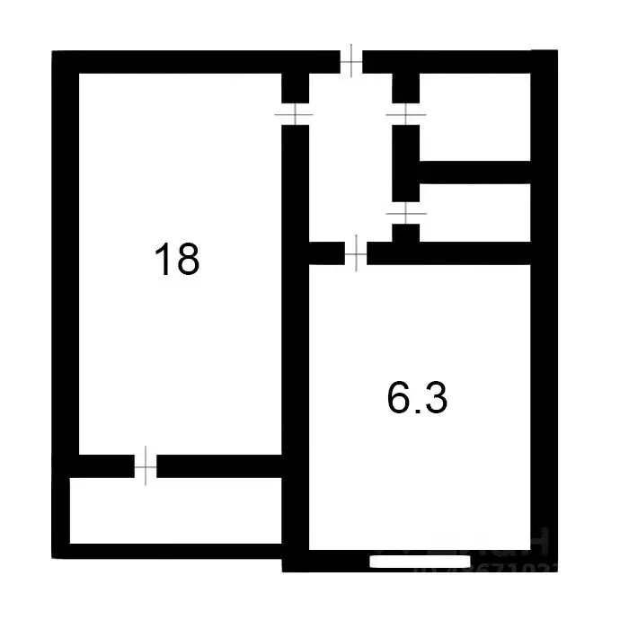 1-к кв. Сахалинская область, Южно-Сахалинск Комсомольская ул., 251Б ... - Фото 2