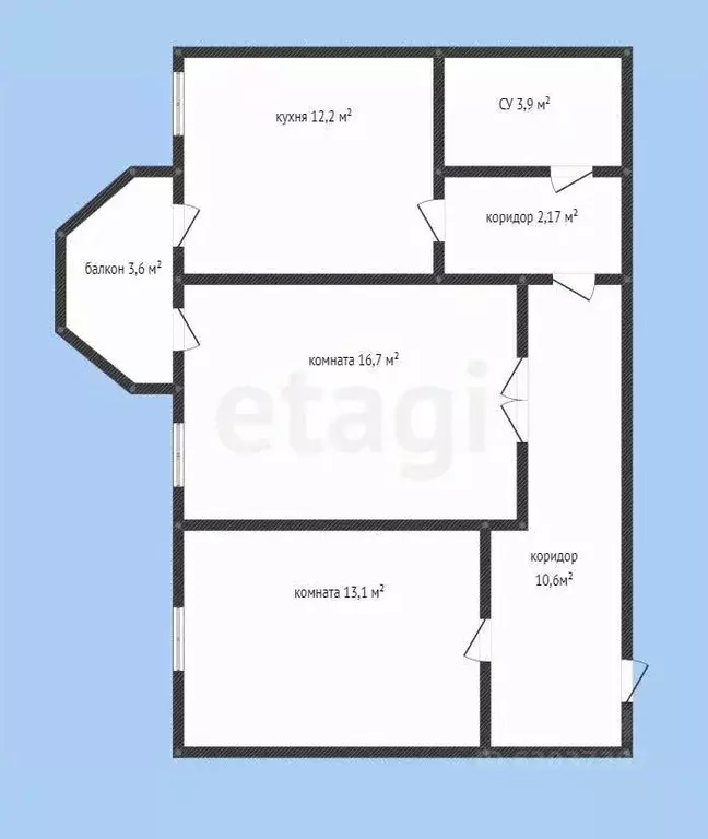 2-к кв. Краснодарский край, Горячий Ключ ул. Ленина, 201 (59.9 м) - Фото 1