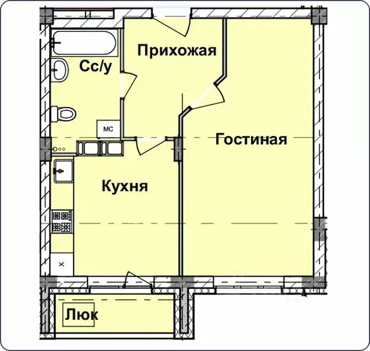 1-к кв. Нижегородская область, Нижний Новгород Деловая ул., 22 (47.2 ... - Фото 0