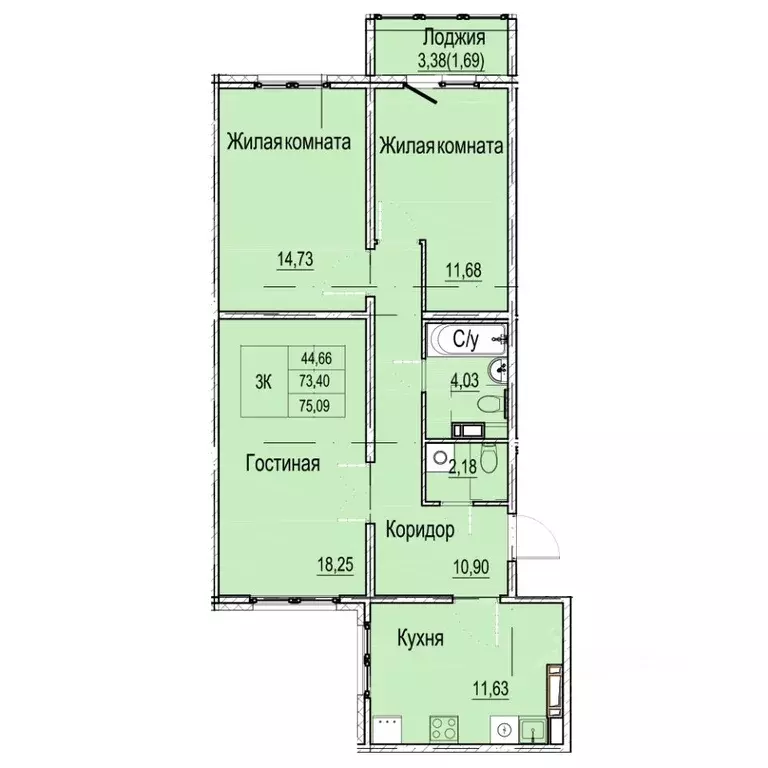 3-к кв. Нижегородская область, Нижний Новгород Вязниковская ул., 41 ... - Фото 0