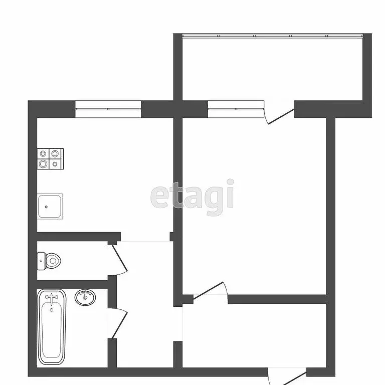 1-комнатная квартира: Тюмень, микрорайон Войновка, улица ... - Фото 1