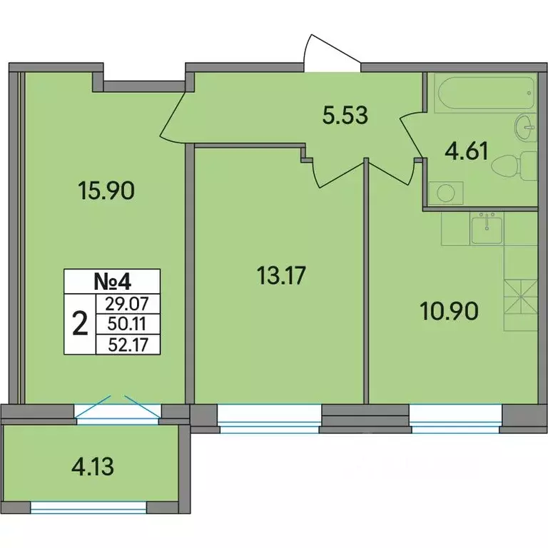 2-к кв. Ленинградская область, Всеволожский район, Агалатовское с/пос, ... - Фото 1