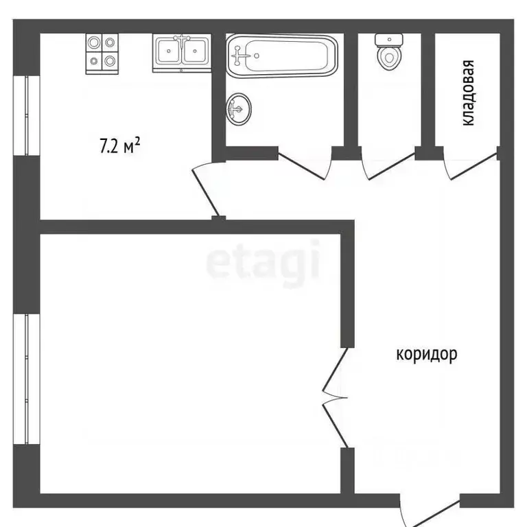 1-к кв. Тамбовская область, Тамбов Интернациональная ул., 84 (38.8 м) - Фото 1