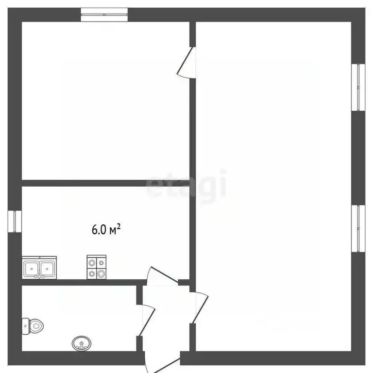 2-к кв. Крым, Бахчисарай ул. Ленина, 30А (34.3 м) - Фото 2