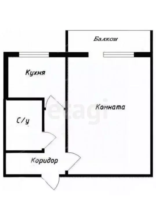 1-к кв. Тульская область, Щекино ул. 2-я Луговая, 6 (31.0 м) - Фото 0