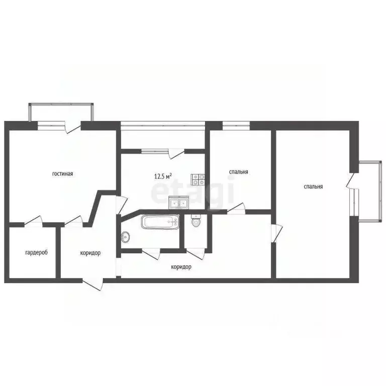 3-к кв. Коми, Ухта просп. Космонавтов, 2А (108.5 м) - Фото 0