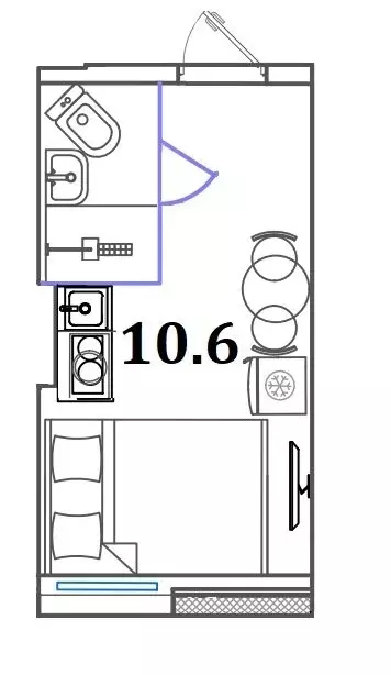 Квартира-студия: Санкт-Петербург, Бумажная улица, 22к2 (10.6 м) - Фото 1