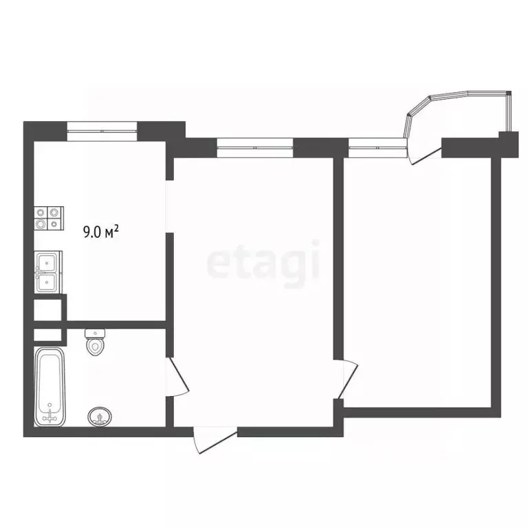 2-к кв. Москва Большая Марфинская ул., 1к3 (53.6 м) - Фото 1