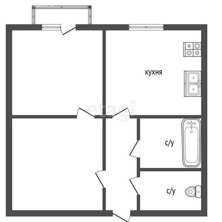2-комнатная квартира: Троицк, улица Монтажников, 8 (46.1 м) - Фото 1