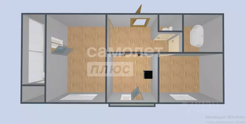 2-к кв. Приморский край, Дунай пгт ул. Морская, 21 (51.3 м) - Фото 2