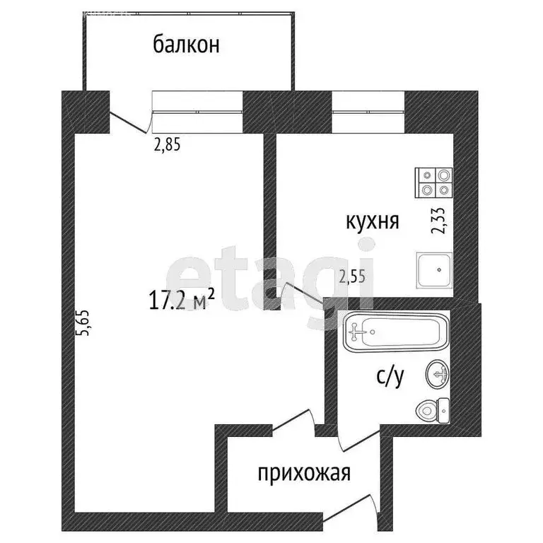 1-комнатная квартира: Тюмень, Ленинский округ, Текстильная улица, 3 ... - Фото 1