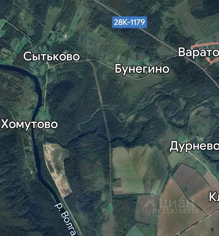 Участок в Тверская область, Ржевский муниципальный округ, д. Хомутово  ... - Фото 2