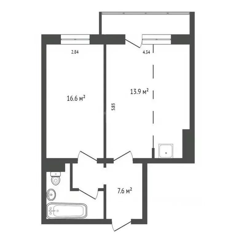 2-к кв. Красноярский край, Красноярск ул. Елены Стасовой, 50В (54.6 м) - Фото 2